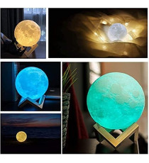 Lampada luna 3d da scrivania,moon light ,con ricarica usb,Rgb telecomando 16 colori, luce notturna misura Diametro: 12 cm Lampada luna 3d da scrivania,moon light ,con ricarica usb,Rgb telecomando 16 colori, luce notturna misura Diametro: 12 cm