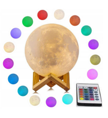 Lampada luna 3d da scrivania,moon light ,con ricarica usb,Rgb telecomando 16 colori, luce notturna misura Diametro: 12 cm Lampada luna 3d da scrivania,moon light ,con ricarica usb,Rgb telecomando 16 colori, luce notturna misura Diametro: 12 cm