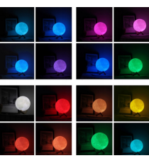Lampada luna 3d da scrivania,moon light ,con ricarica usb,Rgb telecomando 16 colori, luce notturna misura Diametro: 12 cm Lampada luna 3d da scrivania,moon light ,con ricarica usb,Rgb telecomando 16 colori, luce notturna misura Diametro: 12 cm