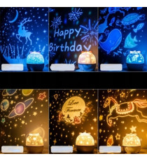Proiettore a led unicorno cielo stellato, 6 tipologie di proiezione,lampada luce notturna per bambine, ricarica usb Proiettore a led unicorno cielo stellato, 6 tipologie di proiezione,lampada luce notturna per bambine, ricarica usb