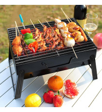 Mini Barbecue portatile per 1-5 Persone, Griglia Pieghevole, in acciaio inossidabile rinforzato, BBQ Grill misura 35x27x19cm Mini Barbecue portatile per 1-5 Persone, Griglia Pieghevole, in acciaio inossidabile rinforzato, BBQ Grill misura 35x27x19cm