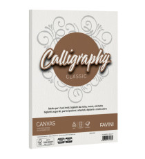 Carta Calligraphy Canvas - A4 - 200 gr - bianco 01 - Favini - conf. 50 fogli