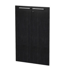 Coppia ante Prestige - per mobile medio - 80 x 115,4 cm - spessore 18 mm - melaminico - nero venato