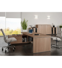 Coppia ante Prestige - per mobile medio/alto - 80 x 153,8 cm - spessore 18 mm - vetro/melaminico - ciliegio arabis