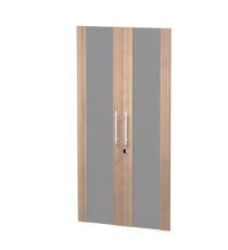 Coppia ante Prestige - per mobile medio/alto - 80 x 153,8 cm - spessore 18 mm - vetro/melaminico - ciliegio arabis