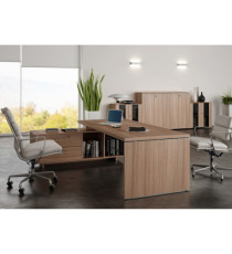 Coppia ante Prestige - per mobile medio/alto - 80 x 153,8 cm - spessore 18 mm - vetro/melaminico - ciliegio arabis