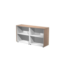 Coppia Prestige - mobili bassi a giorno - 162,8 x 43 x 81,4 cm - ciliegio arabis