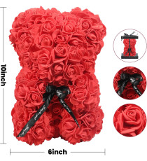 Orso Teddy rose 25cm con scatola regalo, orsetto di rose, idea regalo amore, San Valentino, Anniversario, rose eterne Orso Teddy rose 25cm con scatola regalo, orsetto di rose, idea regalo amore, San Valentino, Anniversario, rose eterne
