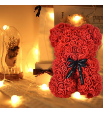 Orso Teddy rose 25cm con scatola regalo, orsetto di rose, idea regalo amore, San Valentino, Anniversario, rose eterne Orso Teddy rose 25cm con scatola regalo, orsetto di rose, idea regalo amore, San Valentino, Anniversario, rose eterne