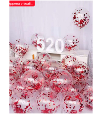 24 palloncini da 12 pollici circa rossi brillanti e trasparenti!San Valentino, amore, anniversario, atmosfera romantica! 24 palloncini da 12 pollici circa rossi brillanti e trasparenti!San Valentino, amore, anniversario, atmosfera romantica!