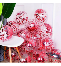 24 palloncini da 12 pollici circa rossi brillanti e trasparenti!San Valentino, amore, anniversario, atmosfera romantica! 24 palloncini da 12 pollici circa rossi brillanti e trasparenti!San Valentino, amore, anniversario, atmosfera romantica!