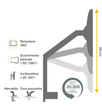 Braccio portamonitor triplo Platinum Series - Fellowes