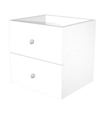 Cassettiera per casellario Rainbow - 2 cassetti - 32,5x28,8x32,5 cm - bianco