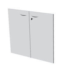 Coppia ante Easy - per mobile basso - 80 x 67 cm - spessore 18 mm - melaminico - grigio