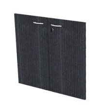 Coppia ante Easy - per mobile basso - 80 x 67 cm - spessore 18 mm - melaminico - nero venato