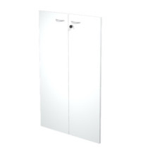 Coppia ante Easy - per mobile medio - 80 x 115 cm - spessore 18 mm - melaminico - bianco