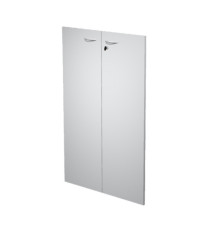 Coppia ante Easy - per mobile medio - 80 x 115 cm - spessore 18 mm - melaminico - grigio