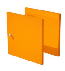 Coppia ante Rainbow - 32,2x32,1 cm - per libreria - arancione
