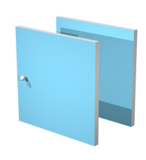 Coppia ante Rainbow - 32,2x32,1 cm - per libreria - azzurro