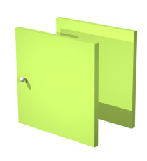 Coppia ante Rainbow - 32,2x32,1 cm - per libreria - verde neon