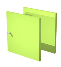 Coppia ante Rainbow - 32,2x32,1 cm - per libreria - verde neon