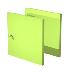 Coppia ante Rainbow - 32,2x32,1 cm - per libreria - verde neon