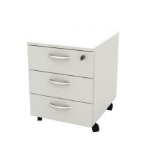 Cassettiera Rainbow - 3 cassetti - con ruote - 41 x 50 x 52,2 cm - bianco Cassettiera Rainbow - 3 cassetti - con ruote - 41 x 50 x 52,2 cm - bianco
