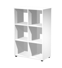 Contenitore Maxi Rainbow - 6 caselle a giorno - 80 x 40 x 120,6 cm - bianco Contenitore Maxi Rainbow - 6 caselle a giorno - 80 x 40 x 120,6 cm - bianco