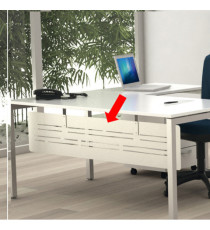 Controventatura metallica Easy Plus - per scrivania L 140 cm - 128 x 30 cm - bianco