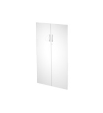 Coppia ante Agorà - per mobile contenitore medio - melaminico - bianco