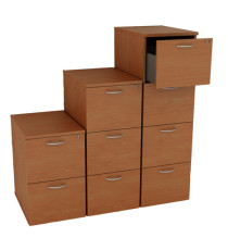 Classificatore - 2 cassetti - 49 x 55 x 73,2 cm - noce chiaro