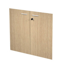 Coppia ante Easy - per mobile basso - 80 x 67 cm - spessore 18 mm - melaminico - rovere Coppia ante Easy - per mobile basso - 80 x 67 cm - spessore 18 mm - melaminico - rovere