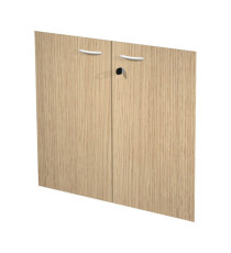 Coppia ante Easy - per mobile basso - 80 x 67 cm - spessore 18 mm - melaminico - rovere Coppia ante Easy - per mobile basso - 80 x 67 cm - spessore 18 mm - melaminico - rovere