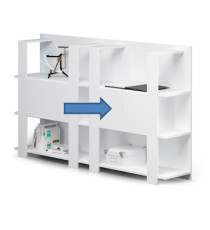 Coppia antine + paretine per libreria Concept - 60x36,8 cm - bianco