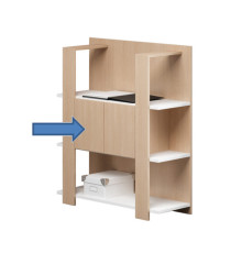 Coppia antine + paretine per libreria Concept - 60x36,8 cm - rovere