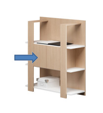 Coppia antine + paretine per libreria Concept - 60x36,8 cm - rovere