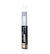 Lampada led per armadio con sensore 1,5W 132lm luce naturale 4000k con batteria ricaricabile, in alluminio L300xW40xH9mm