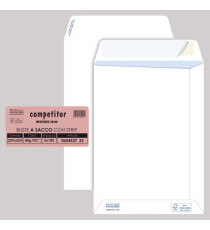 Busta a sacco Competitor FSC - strip adesivo - 23 x 33 cm - 80 gr - bianco - Pigna Envelopes - conf. 100 pezzi