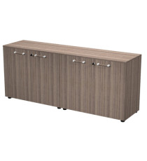 Coppia mobili bassi Elegance - con ante - 180 x 45,3 x 75 cm - noce toscano