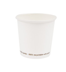 Bicchiere in carta - 100 ml - bianco - Signor Bio - conf. 50 pezzi