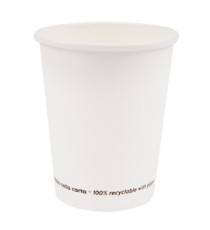 Bicchiere in carta - 250 ml - bianco - Signor Bio - conf. 50 pezzi Bicchiere in carta - 250 ml - bianco - Signor Bio - conf. 50 pezzi