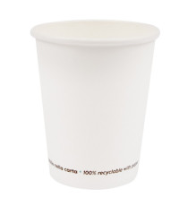 Bicchiere in carta - 250 ml - bianco - Signor Bio - conf. 50 pezzi