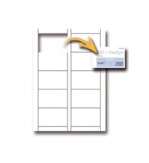 Biglietti da visita - 85 x 54 mm - 250 gr - microperforati - bianco - Decadry - conf. 12 fogli da 10 biglietti