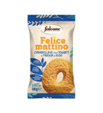 Biscotti ciambellina - allo yogurt e farina di riso - monoporzione da 38 gr - Falcone Biscotti ciambellina - allo yogurt e farina di riso - monoporzione da 38 gr - Falcone