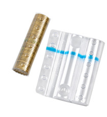 Blister portamonete - 10 cent - fascia blu - Iternet - sacchetto da 100 blister Blister portamonete - 10 cent - fascia blu - Iternet - sacchetto da 100 blister