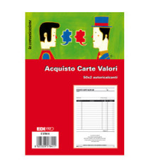 Blocco acquisto valori bollati - 50/50 fogli autoricalcanti - 23 x 15cm - Edipro