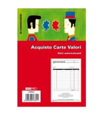 Blocco acquisto valori bollati - 50/50 fogli autoricalcanti - 23 x 15cm - Edipro