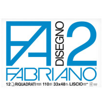 Blocco F2 - 33x48cm - 12 fogli - 110gr - liscio - squadrato - collato - Fabriano Blocco F2 - 33x48cm - 12 fogli - 110gr - liscio - squadrato - collato - Fabriano