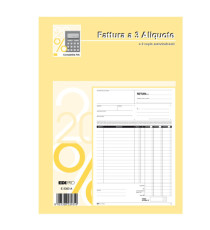 Blocco fatture 3 aliquota Iva - 50 fogli 2 copie autoricalcanti - 29,7 x 21cm - Edipro Blocco fatture 3 aliquota Iva - 50 fogli 2 copie autoricalcanti - 29,7 x 21cm - Edipro
