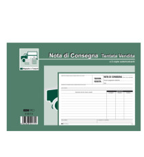 Blocco nota consegna tentata vendita - 50/50 fogli autoricalcanti - 15 x 23cm - Edipro